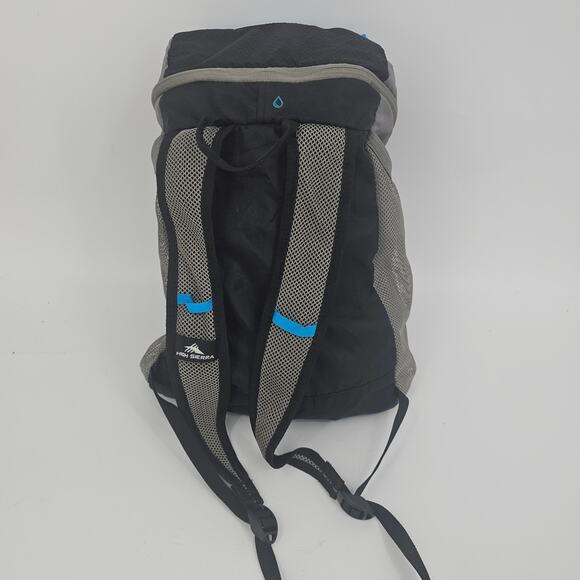 High Sierra for Leed's Pack-N-Go Sport Backpack Black & Gray Hiking Gorpcore 18L - Picture 3 of 12
